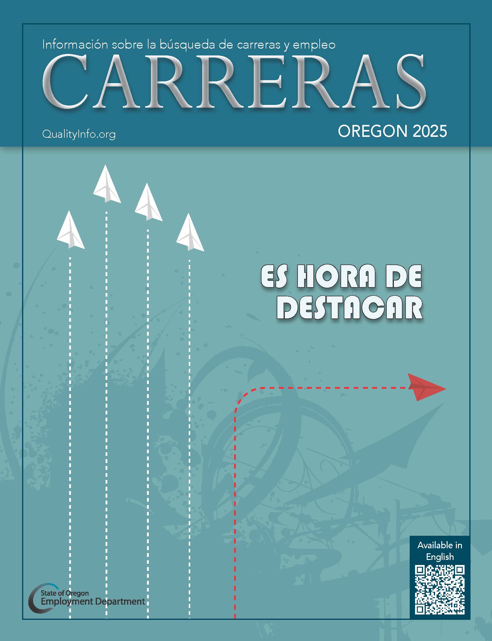 Cover image of Oregon Carreras 2025, a publication of the Oregon Employment Department